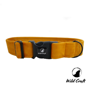 Obroża Welurowa Miodowa M