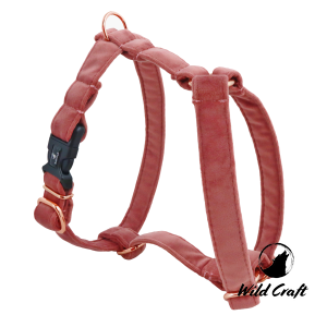 Szelki Guardy Welurowe Pudrowy Róż XS 