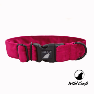 Obroża Welurowa Chart Ciemny Róż XS