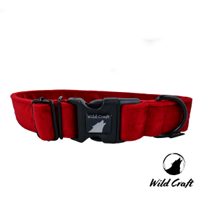 Obroża Welurowa Chart Czerwona XS 